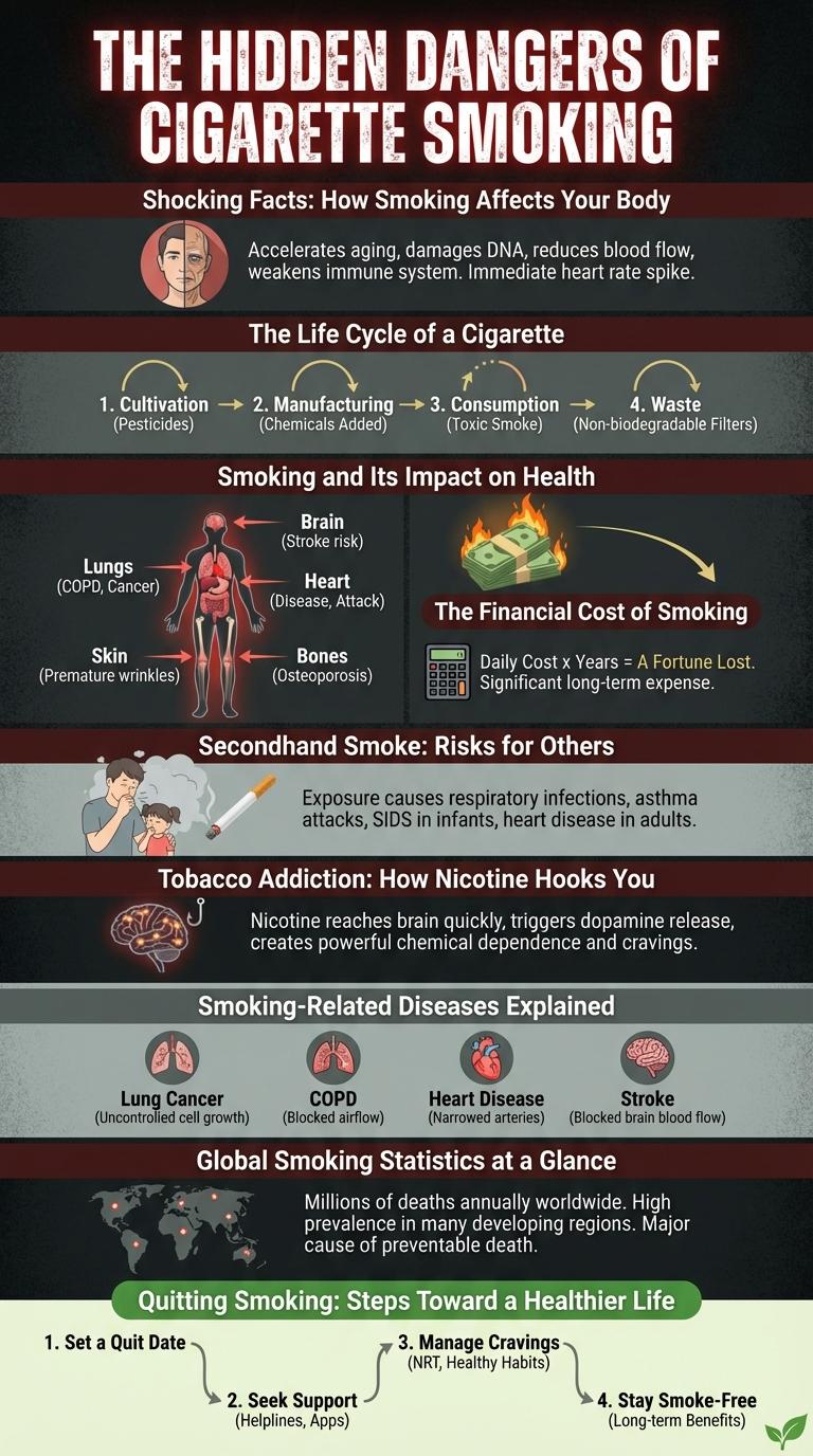 Infographic on the Dangers of Cigarette Smoking