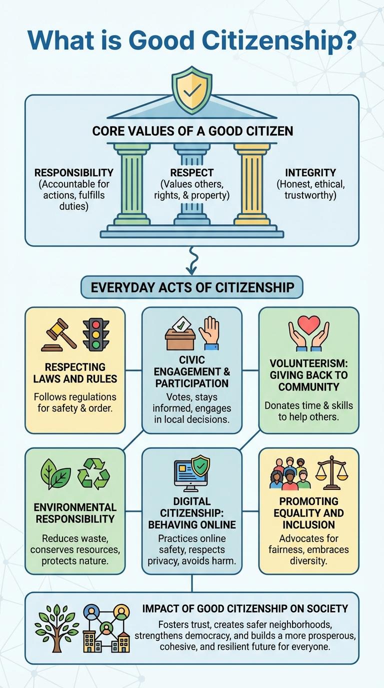 Infographic on the Principles of Good Citizenship