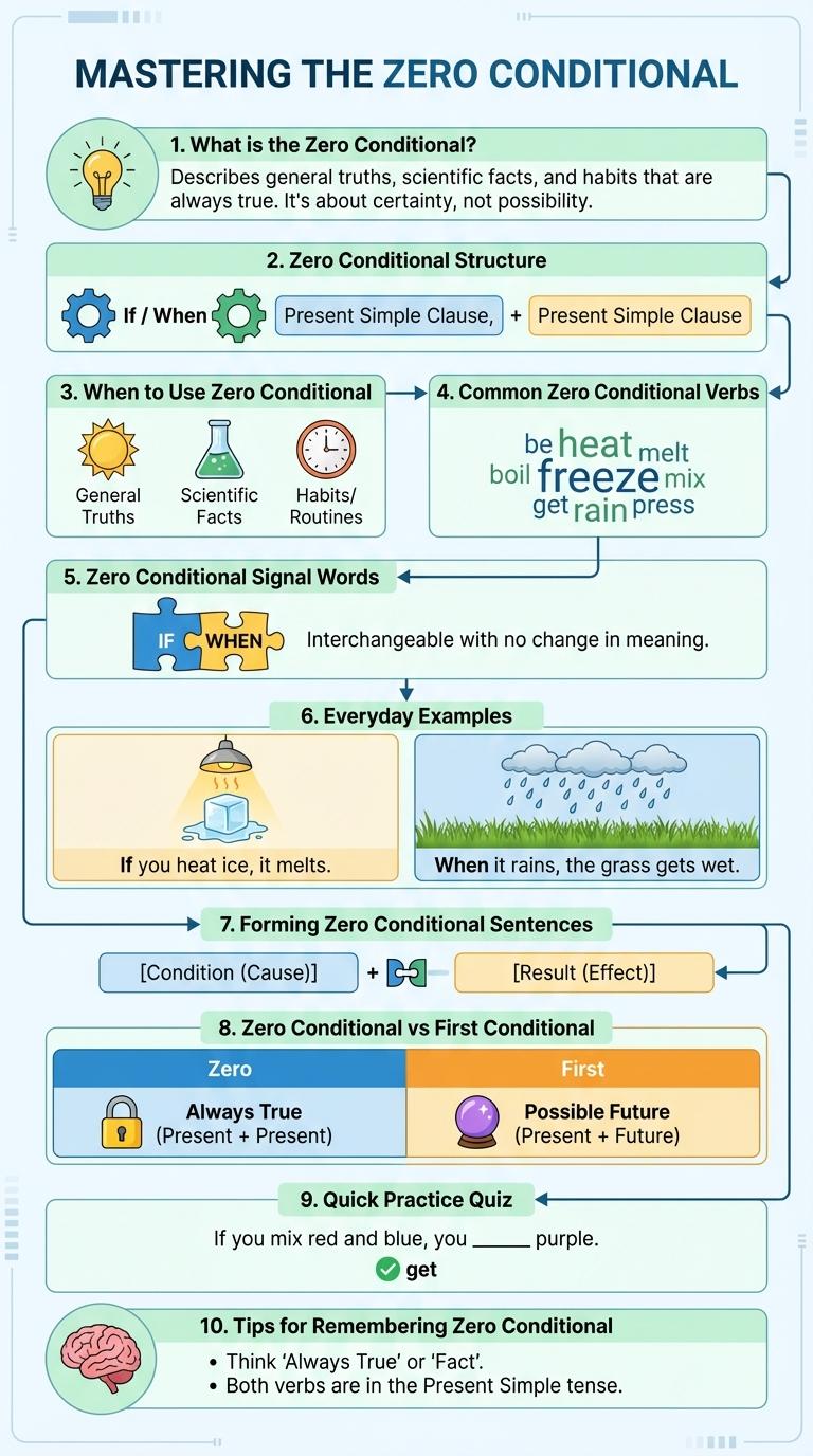 Infographic: Understanding the Zero Conditional in English