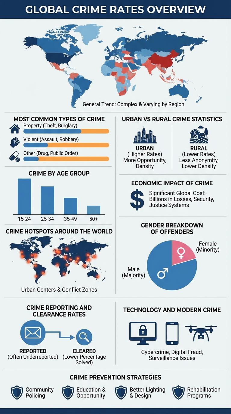 Crime Statistics Infographic: Trends, Types, and Prevention