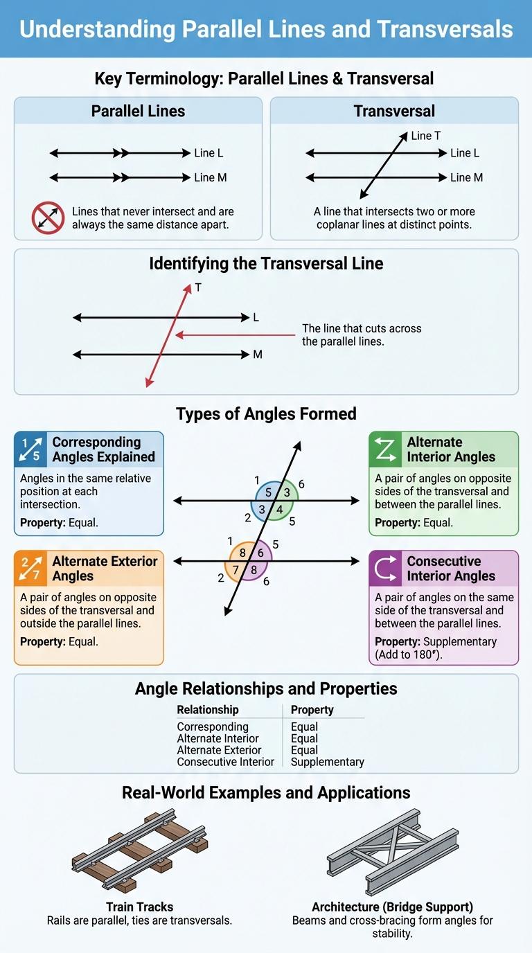 Infographic on Parallel Lines Cut by a Transversal
