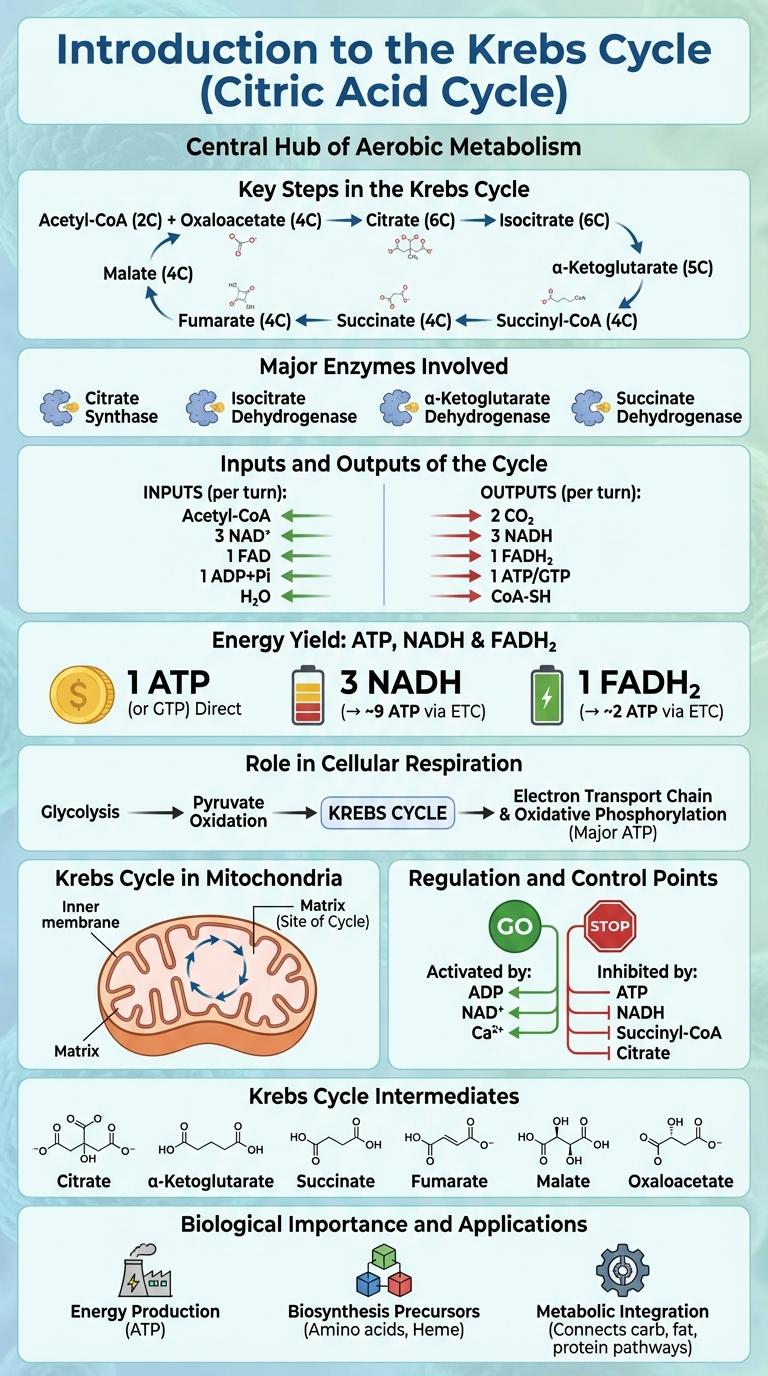 Infographic on the Krebs Cycle: Key Steps and Functions