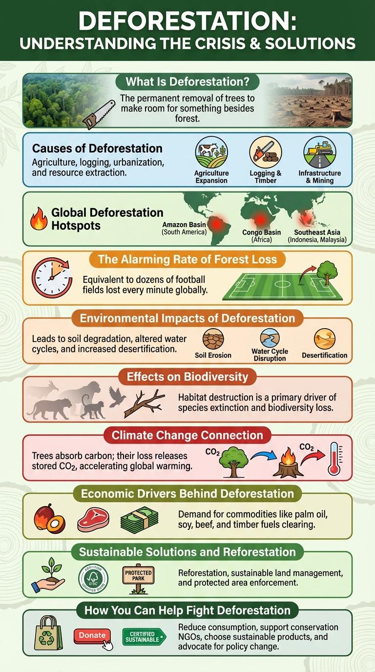 Infographic on Deforestation: Key Facts and Impacts