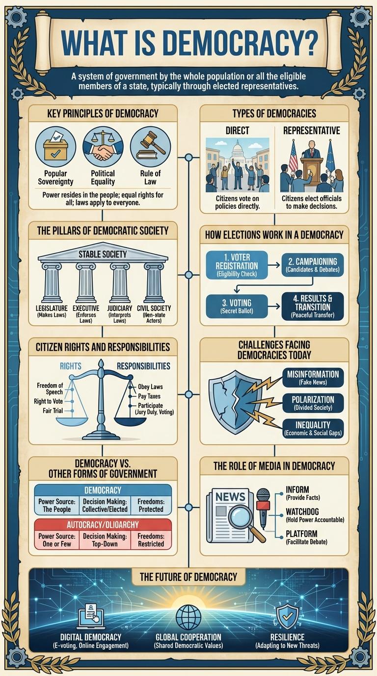 Infographic: Understanding the Principles of Democracy