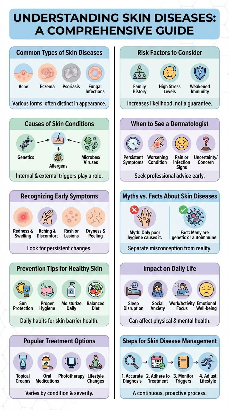 Infographic: Common Skin Diseases and Their Symptoms