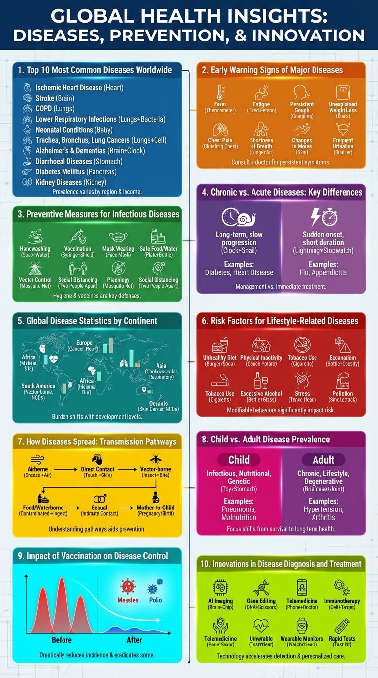 Informative Infographic About Common Diseases
