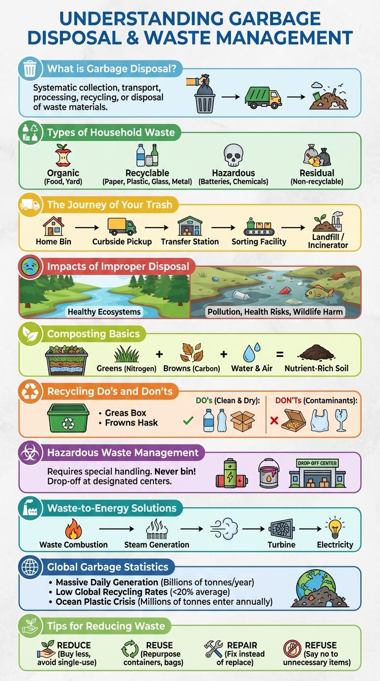 Infographic on Proper Garbage Disposal Methods
