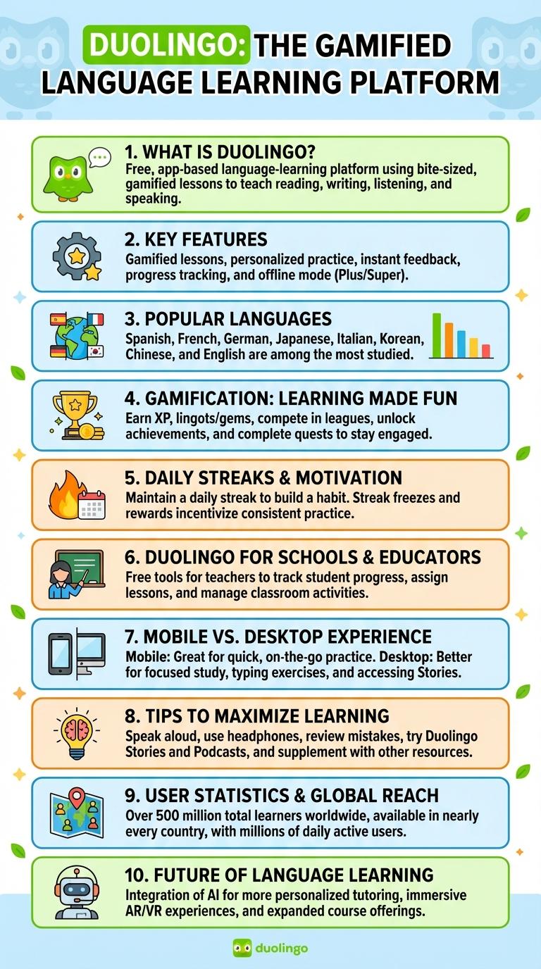 An Informative Infographic About Duolingo