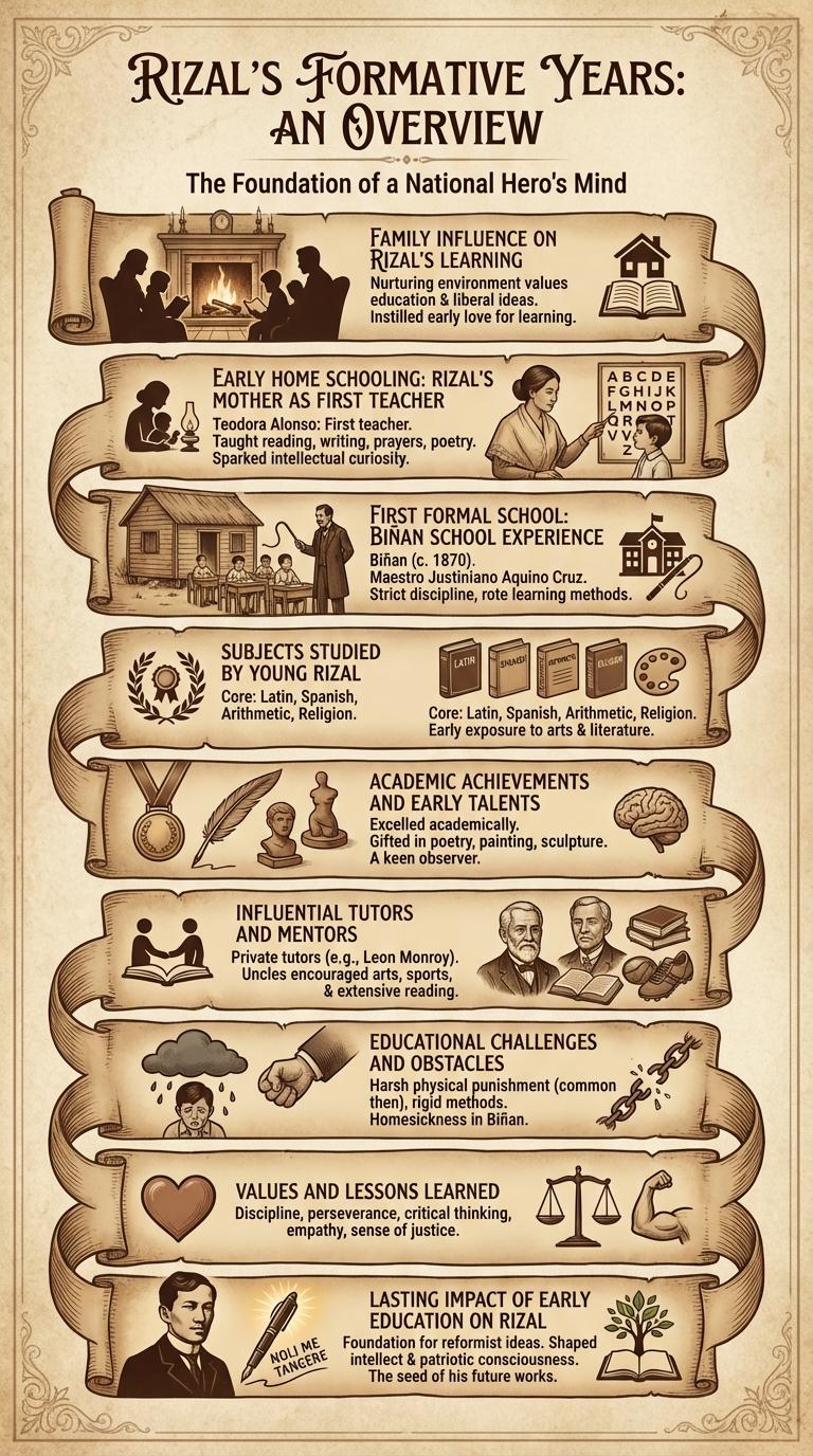 Infographic: Rizal's Early Education Journey