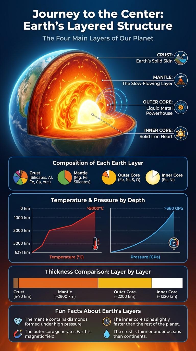 Infographic: Understanding the Layers of the Earth
