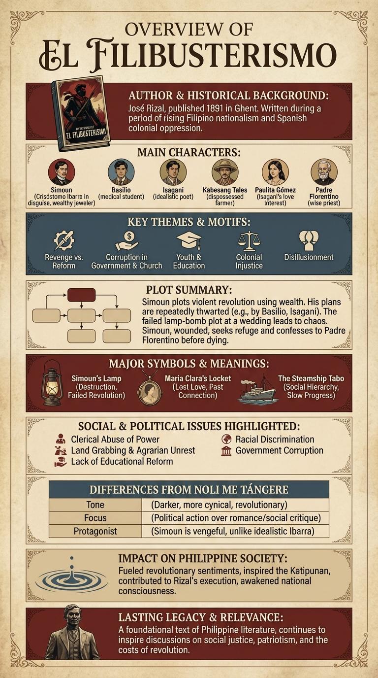 Infographic: Key Facts and Themes of El Filibusterismo