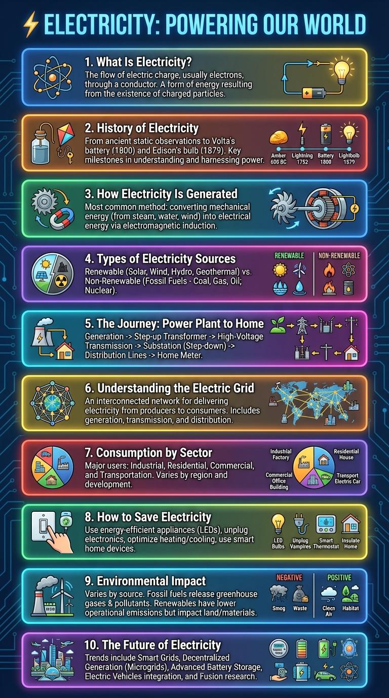 Infographic About Electricity: Key Facts and Insights