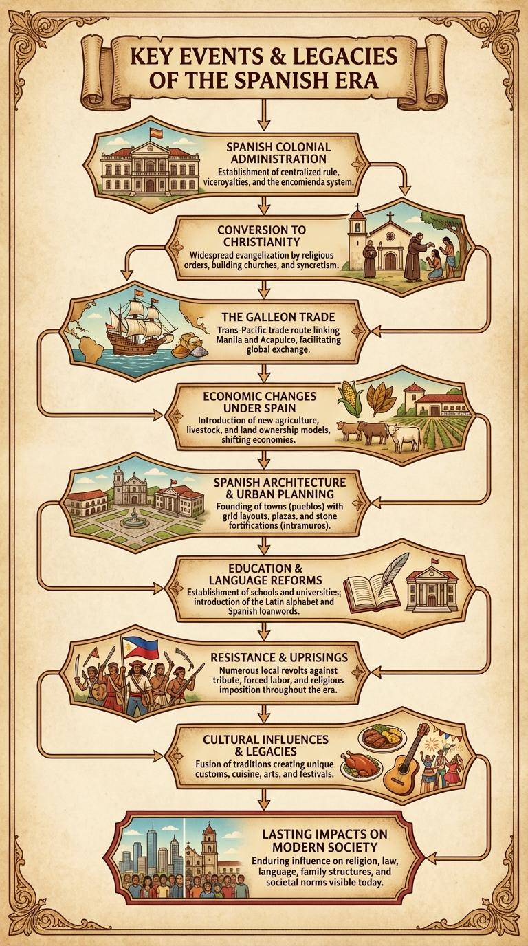 Infographic About the Spanish Era