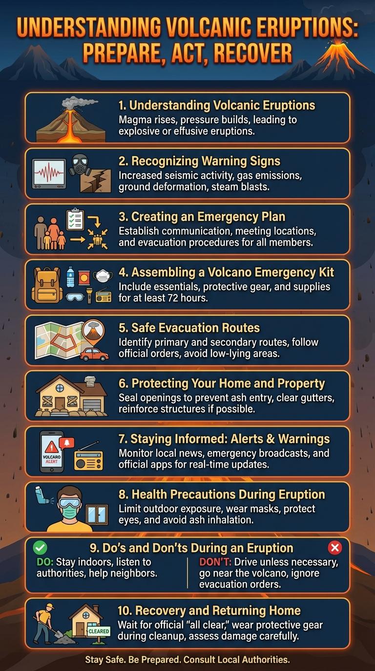 Infographic on Volcanic Eruption Preparedness