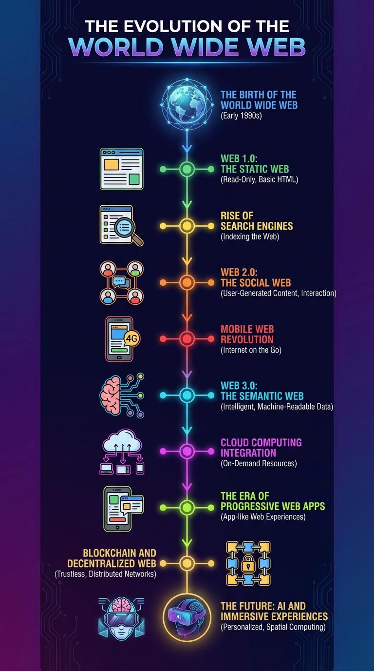 Infographic on the Evolution of the Web