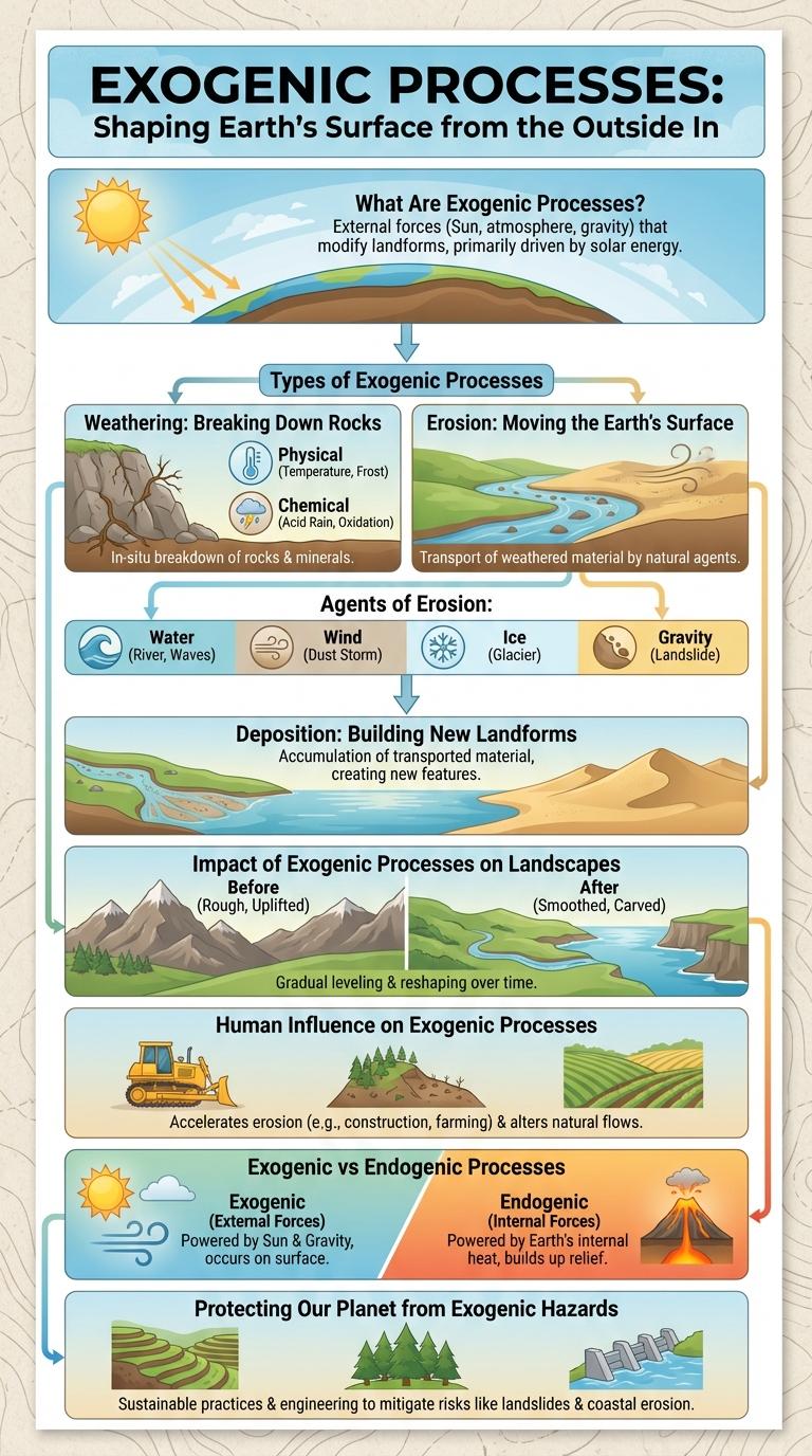 Infographic: Understanding Exogenic Processes and Their Impact on Earth's Surface