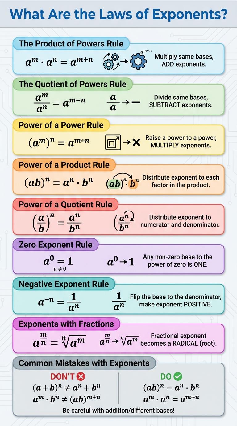 Infographic: Understanding the Laws of Exponents