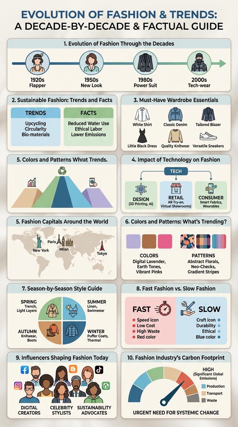 Infographic About Fashion: Trends, Styles, and Industry Facts