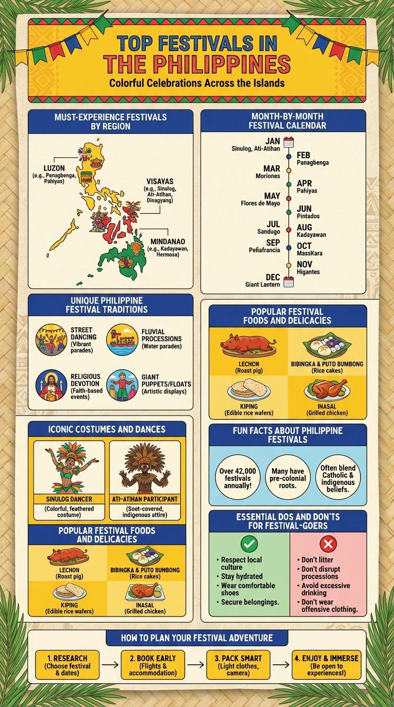 Infographic Showcasing Festivals in the Philippines