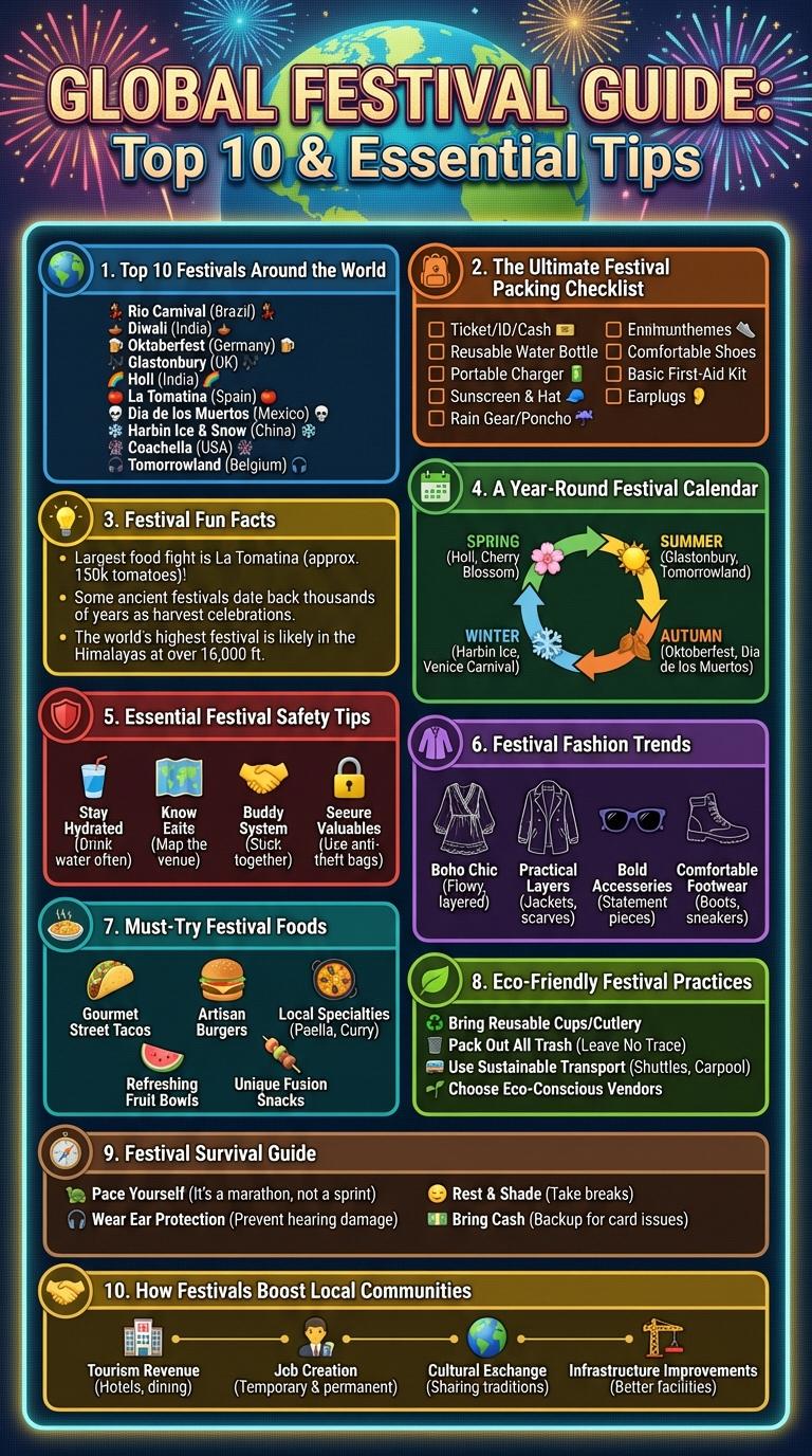 Infographic: Exploring the World's Most Colorful Festivals