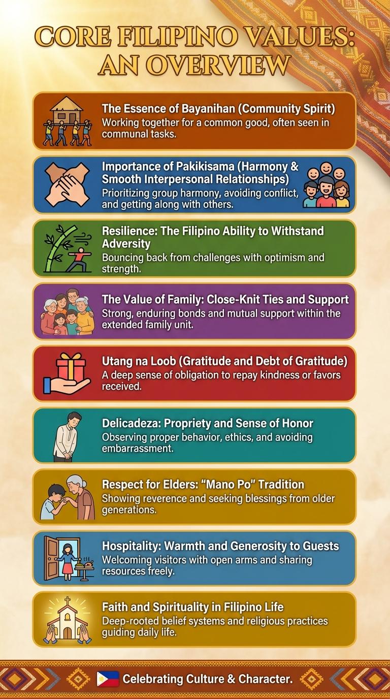 Infographic on Filipino Values