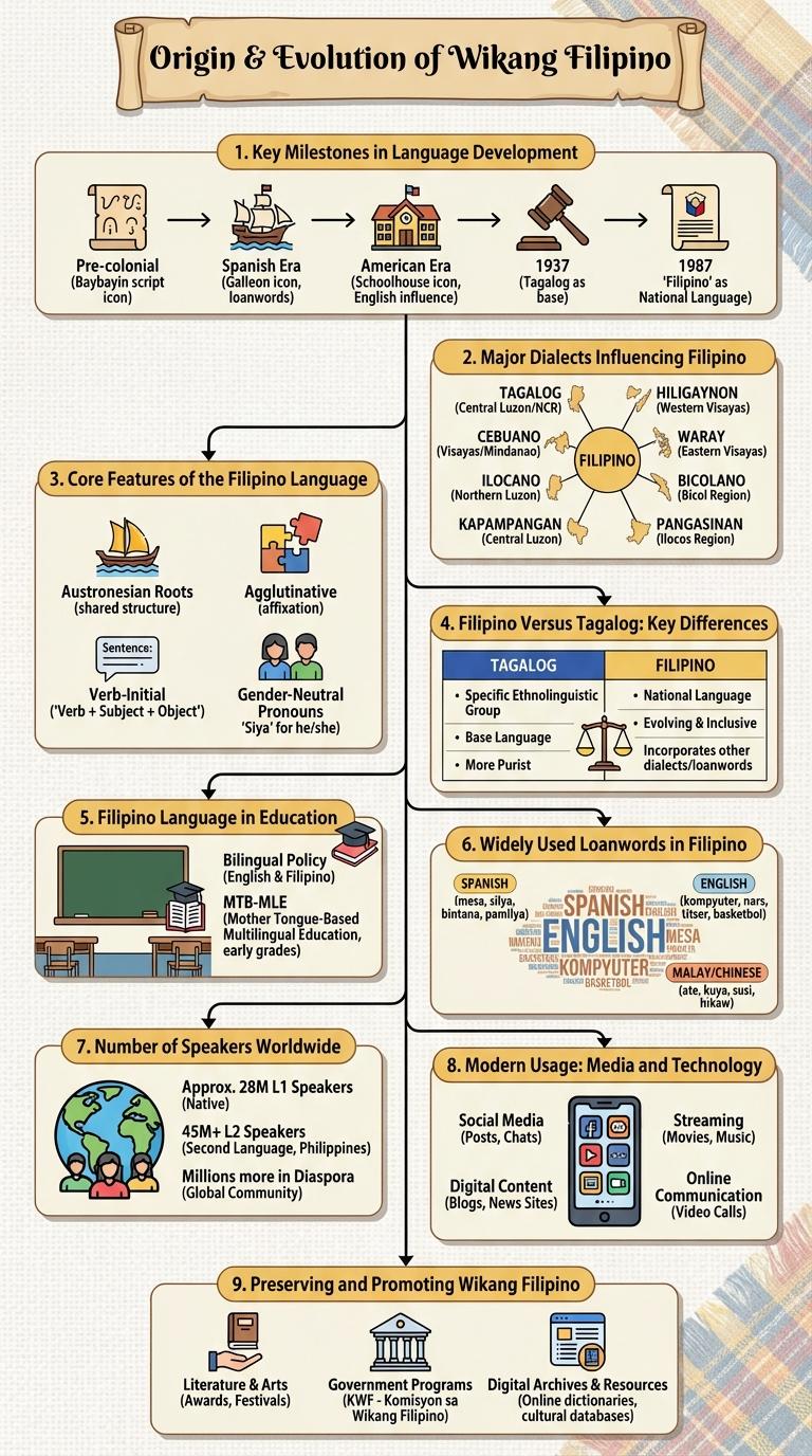 Infographic About the Filipino Language