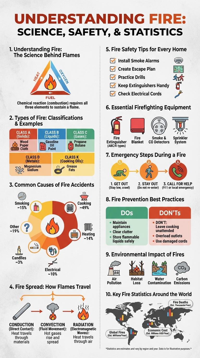 Infographic About Fire: Key Facts and Safety Tips