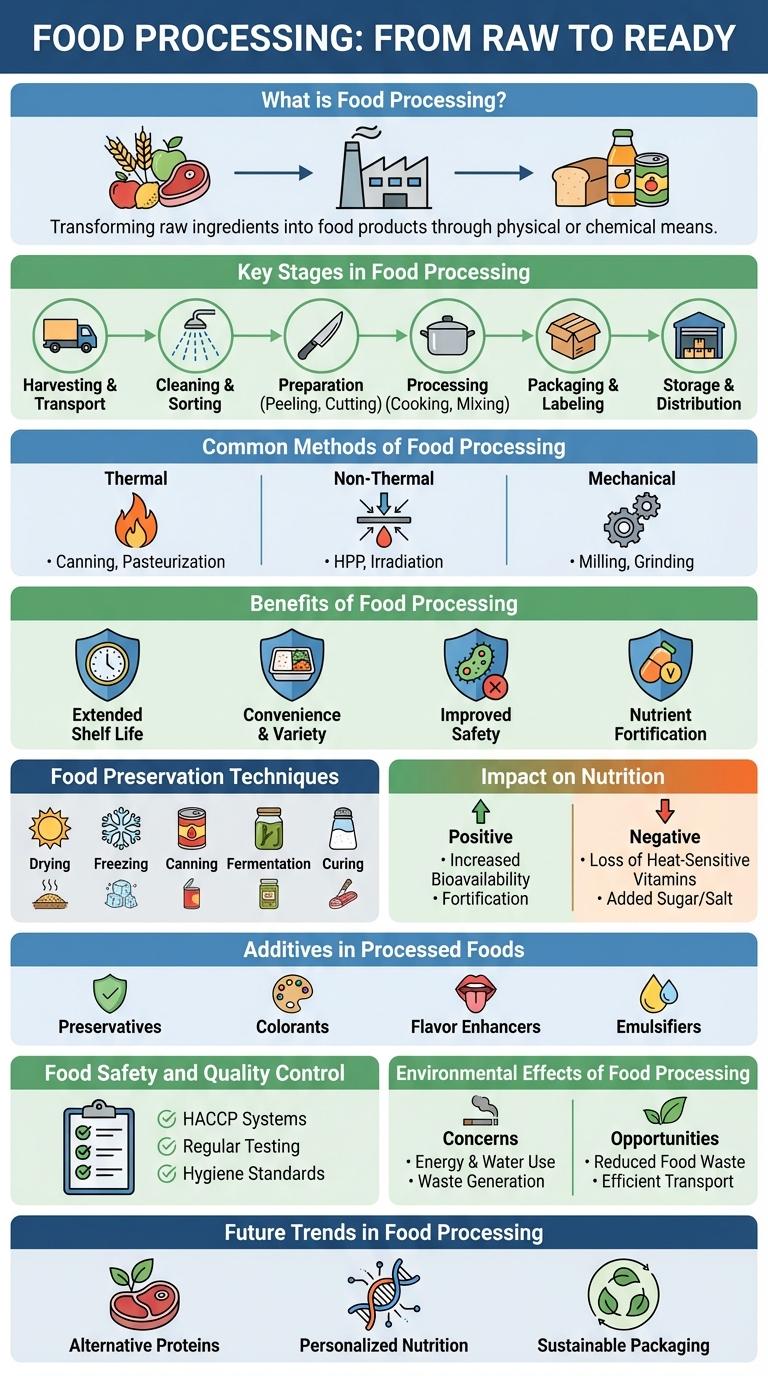 Infographic on Food Processing: Methods and Benefits