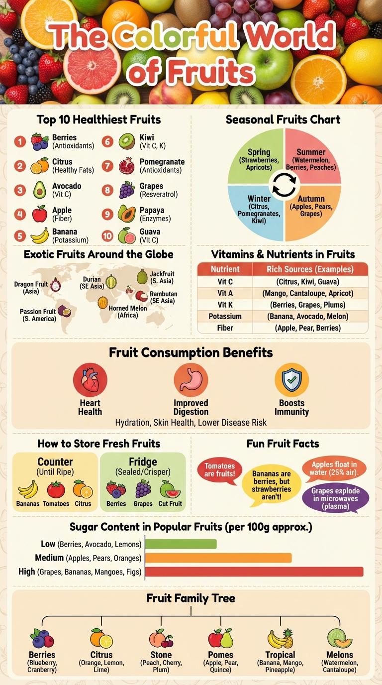 An Informative Infographic About Fruits