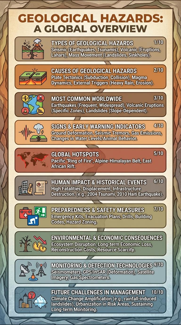Infographic on Geological Hazards