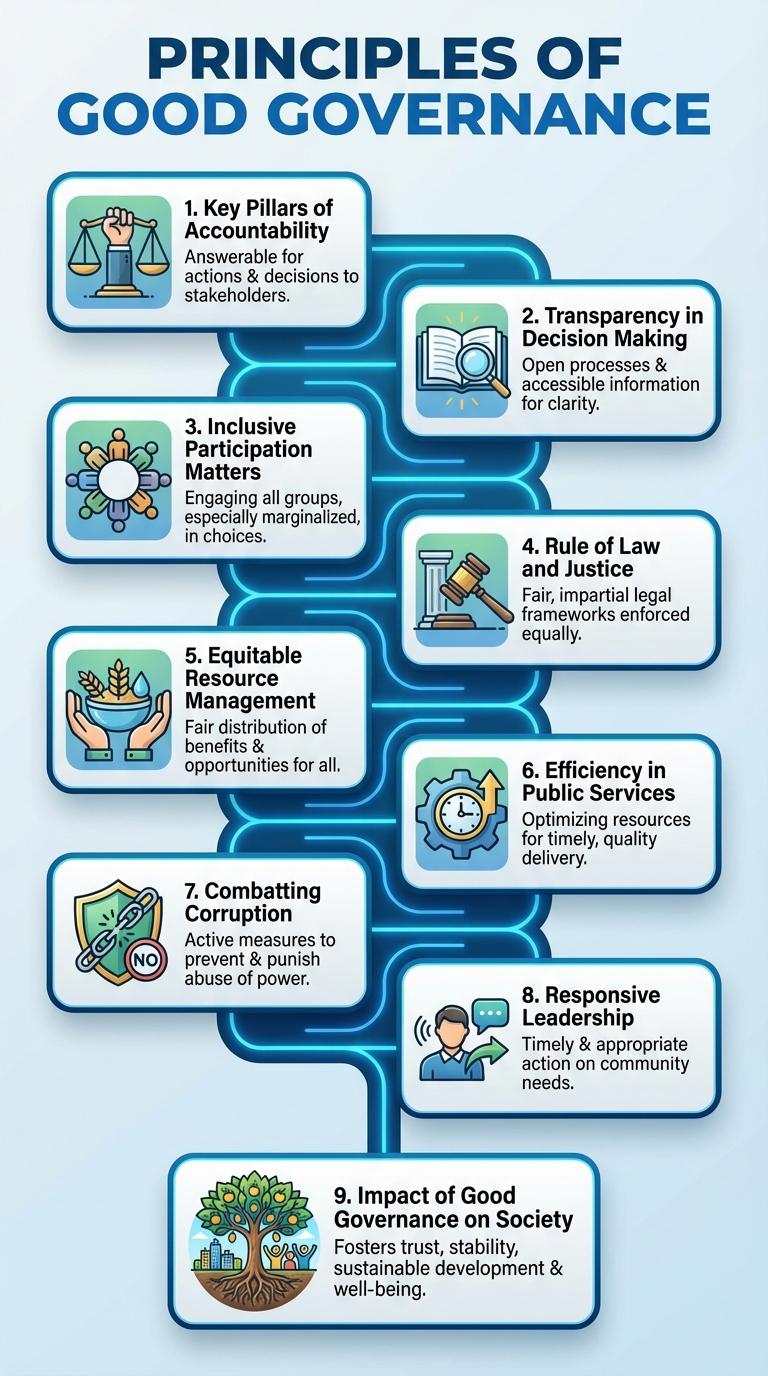 Infographic on the Principles of Good Governance