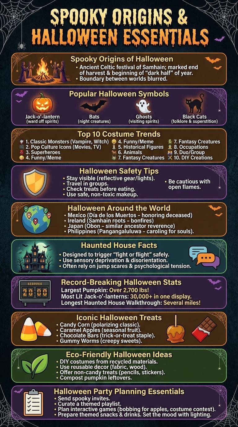 A Comprehensive Infographic About Halloween: History, Traditions, and Fun Facts