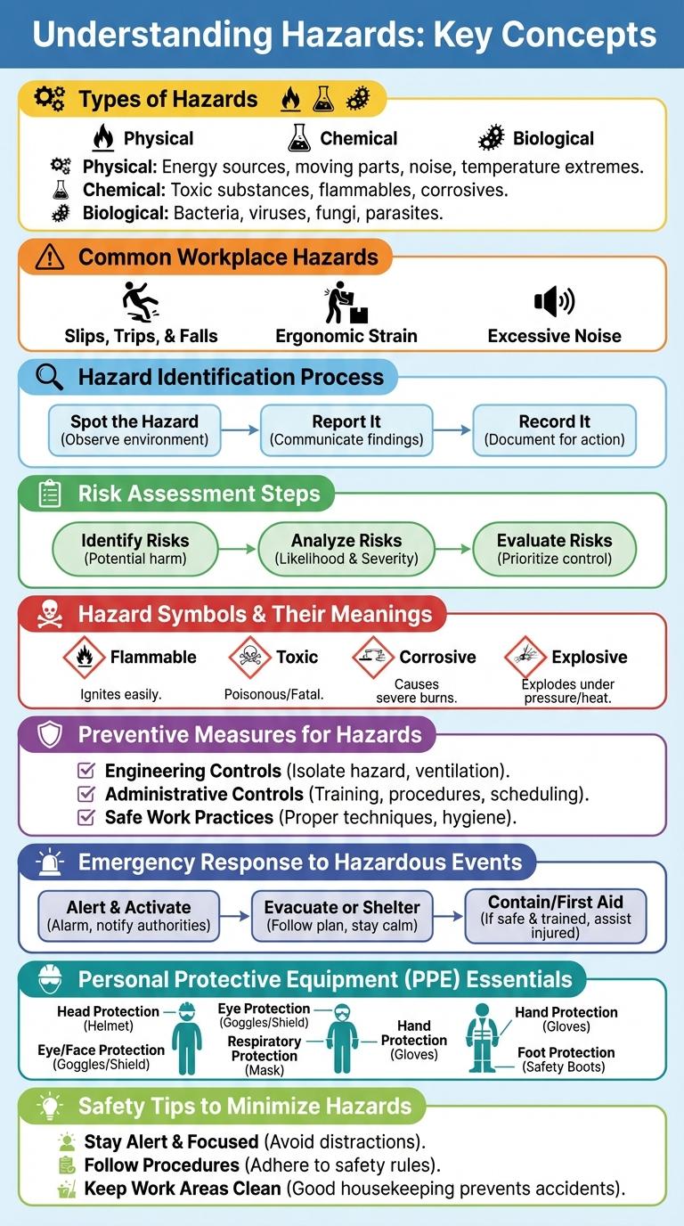 Infographic on Common Workplace Hazards