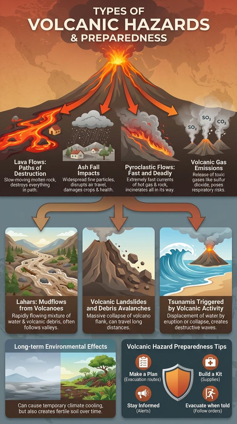 Infographic on Volcanic Hazards