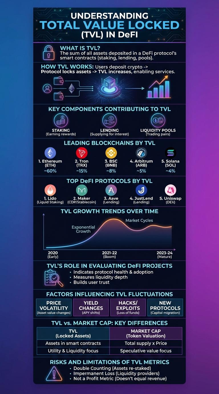 Infographic: Understanding TVL (Total Value Locked) in DeFi