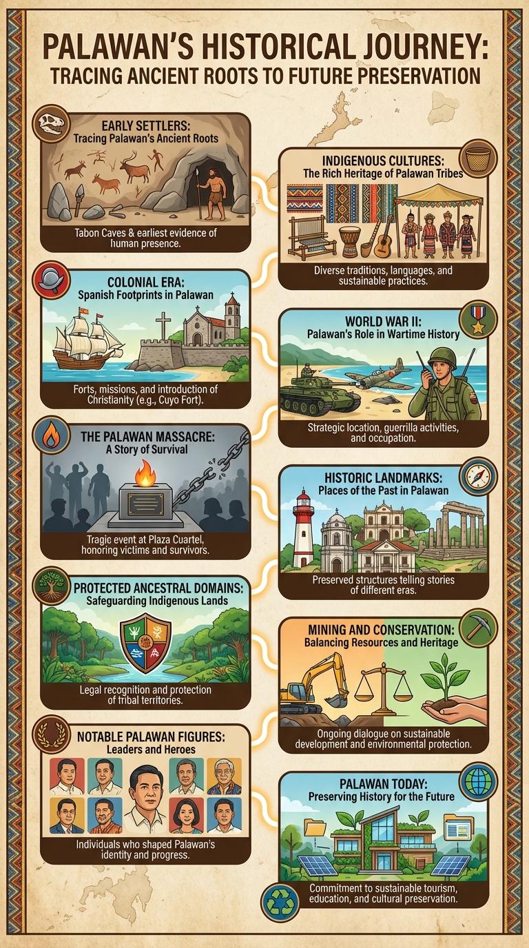 Infographic on the Local History of Palawan