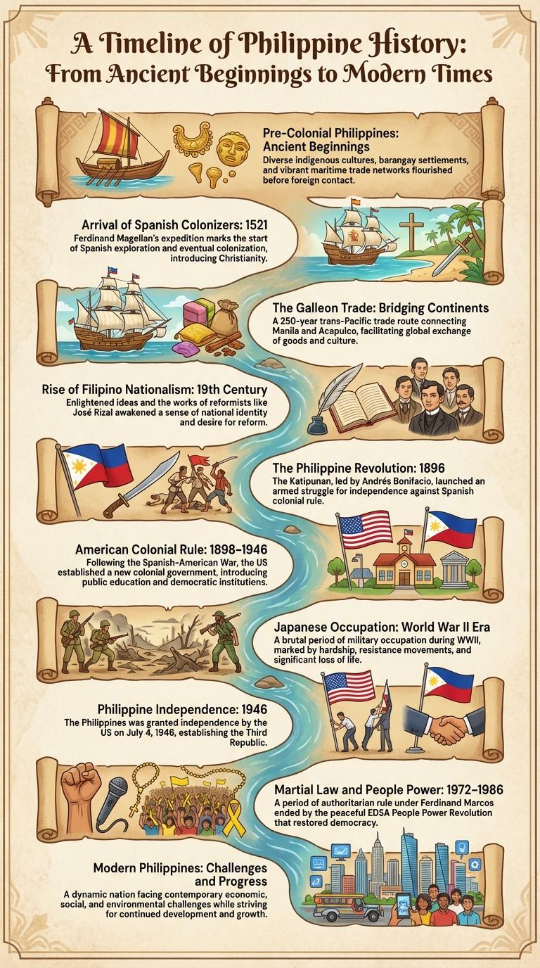 Infographic on the History of the Philippines