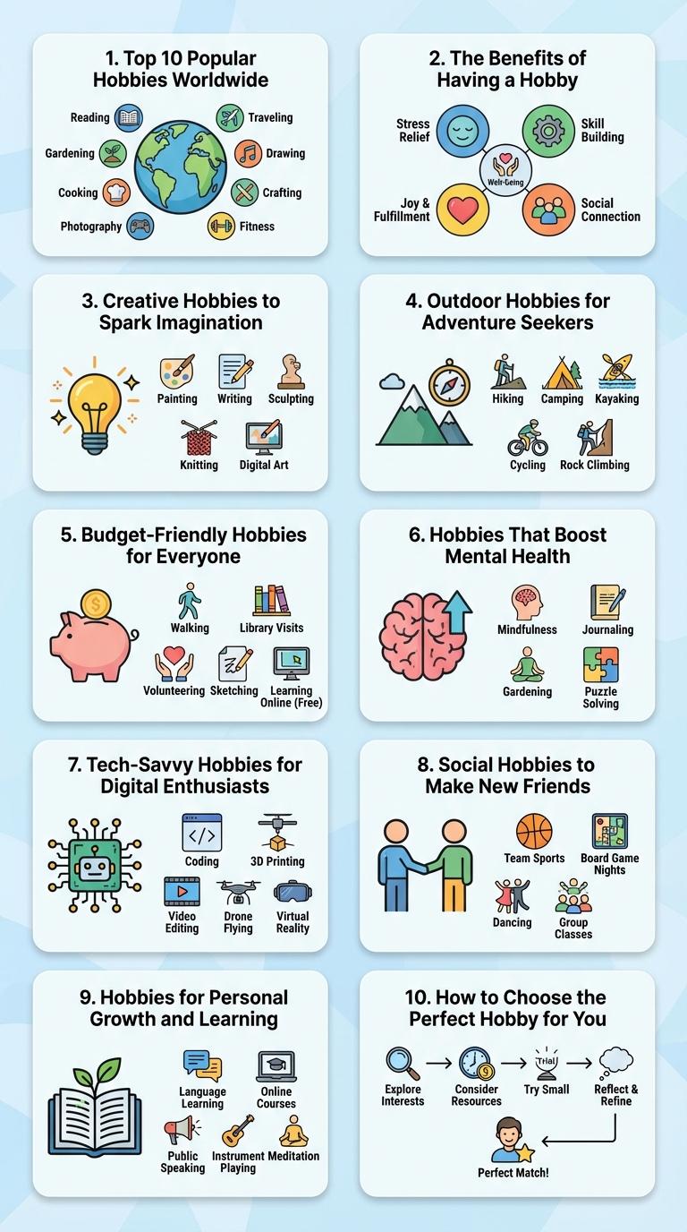 Infographic: Exploring Popular Hobbies and Their Benefits