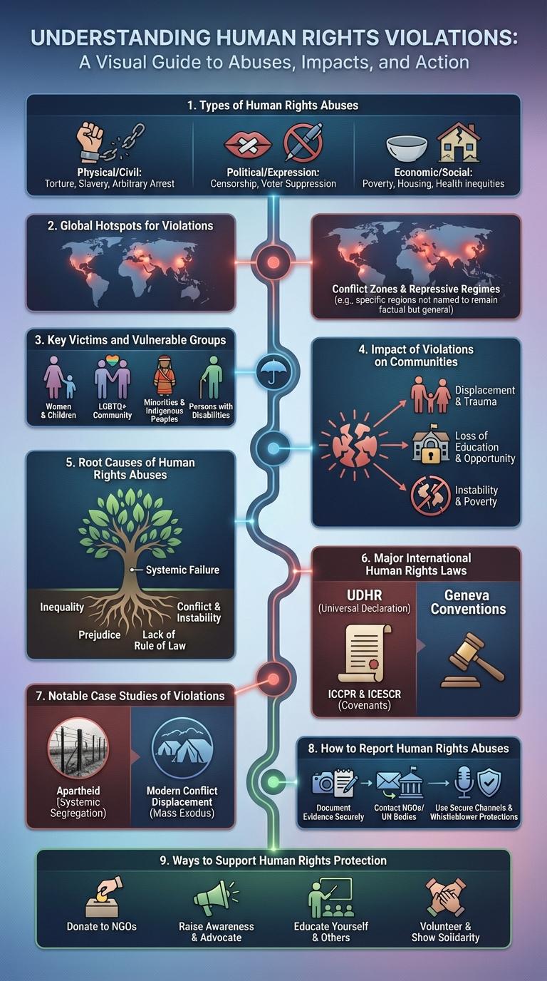 Infographic on Human Rights Violations