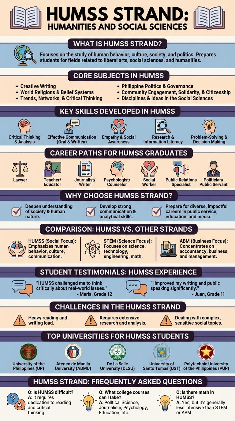 Infographic About the HUMSS Strand: Free PDF Download