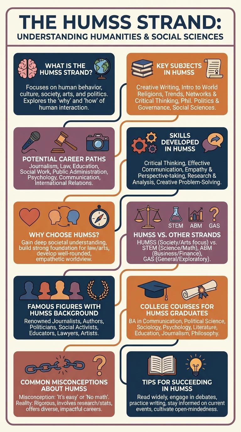 Infographic About the HUMSS Strand: Key Information and Insights