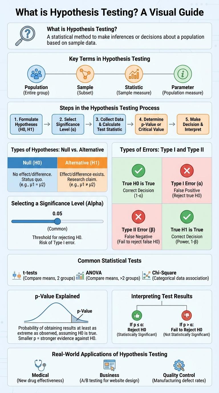 Infographic on Hypothesis Testing: A Visual Guide to the Process
