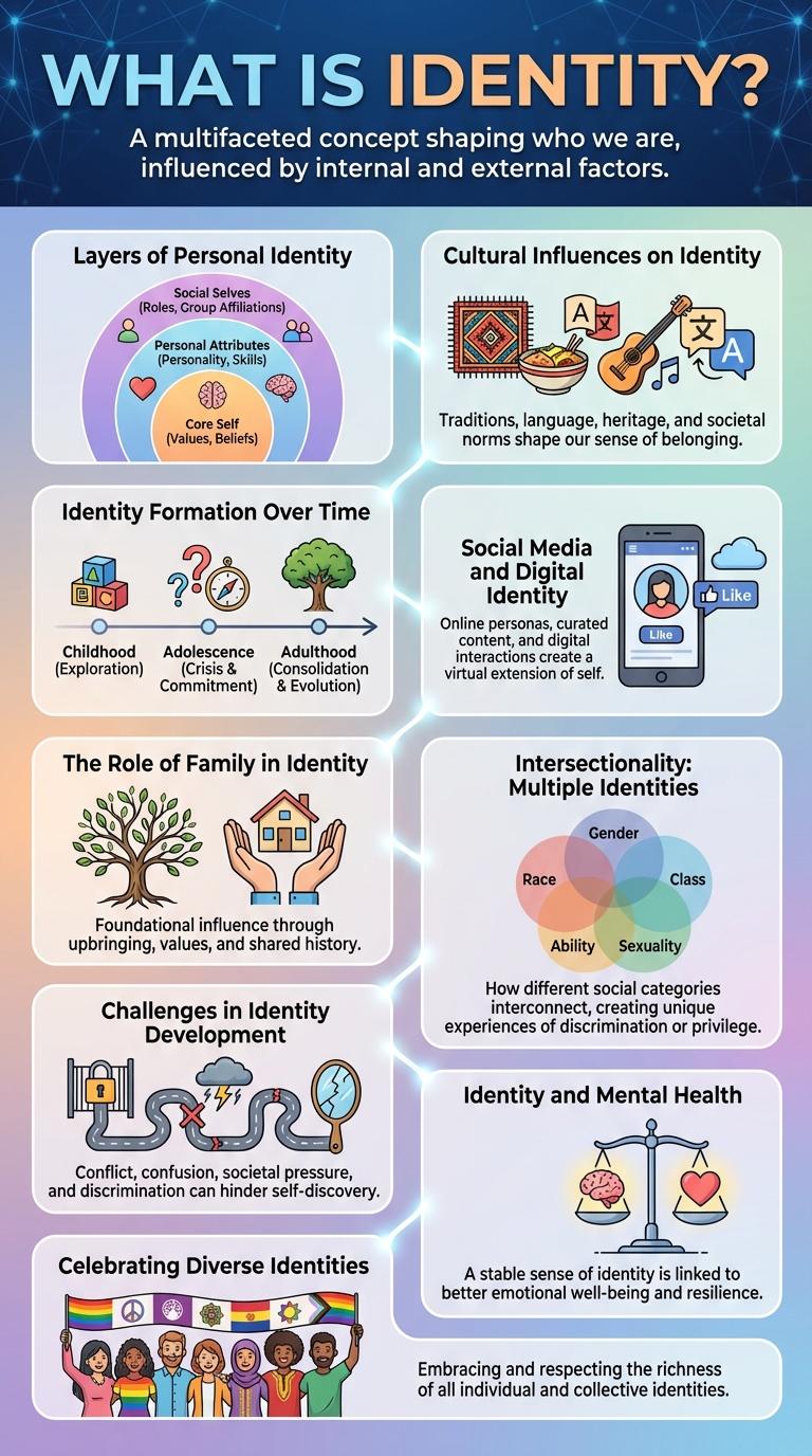 Infographic About Identity: Understanding the Many Facets of Who We Are
