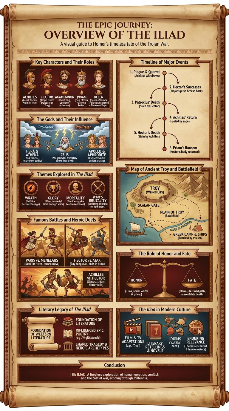 Infographic About the Iliad: Key Facts and Insights