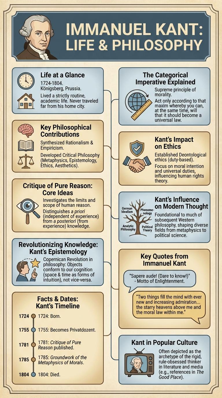 Immanuel Kant: Key Concepts and Contributions (Infographic)