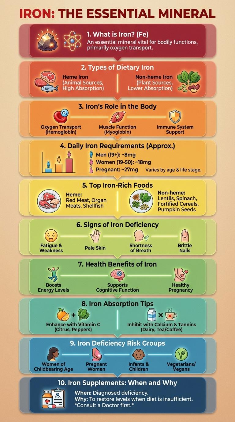 Iron: An Informative Infographic on Its Benefits and Sources