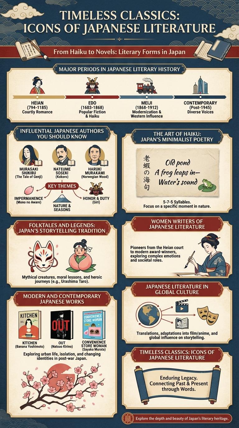 Infographic Poster: An Overview of Japanese Literature