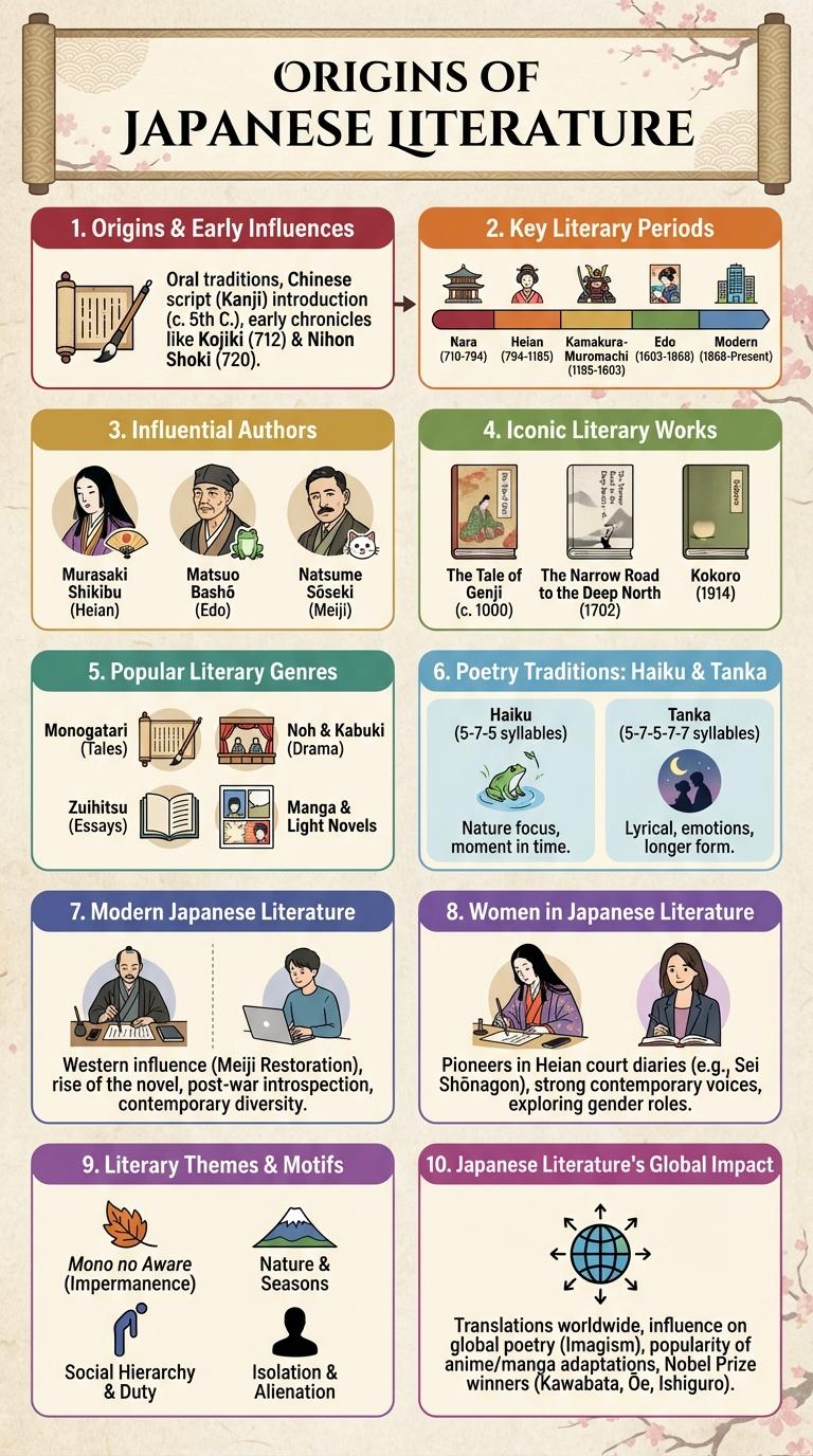 An Infographic Overview of Japanese Literature