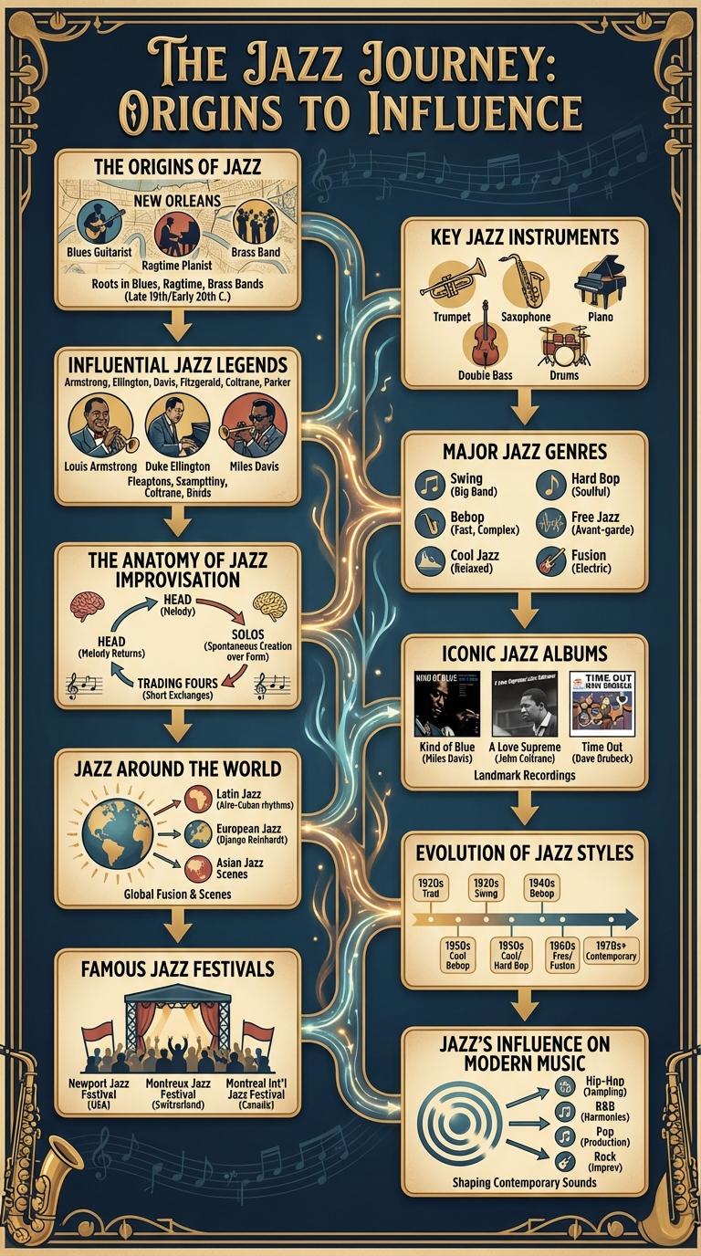 A Comprehensive Infographic Guide to Jazz Music
