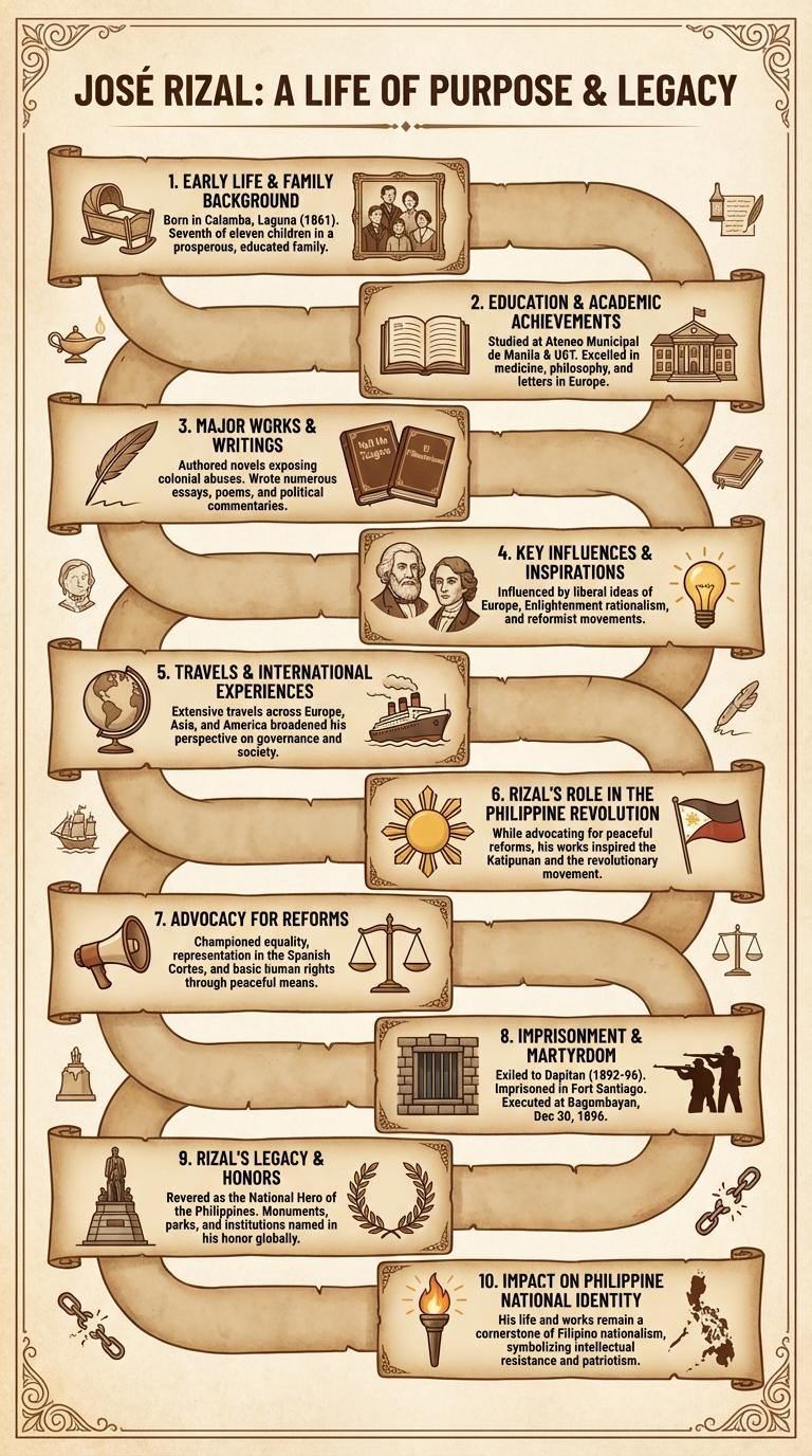 Infographic About Jose Rizal: Key Facts and Achievements